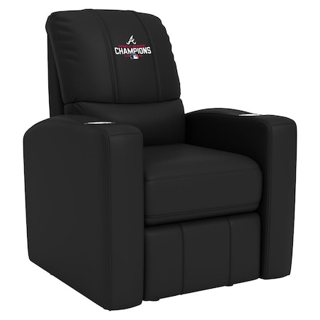 Dreamseat Stealth Recliner with Atlanta Braves 2021 World Champions Logo XZ52082CDSMHTBLK-PSMLB20013